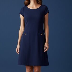 Lilly Pulitzer Navy Blue Midi Dress